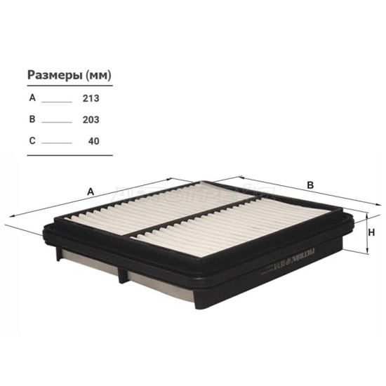 Фильтр воздушный CHEVROLET/DAEWOO LANOS 04- FILTRON