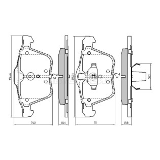 Колодки тоормозные перед FORD S-MAX 06-/ VOLVO S80/V70/XC70 06- SAT