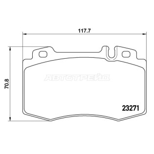 Колодки тормозные перед MERCEDES ML163 98-03/W211 BREMBO