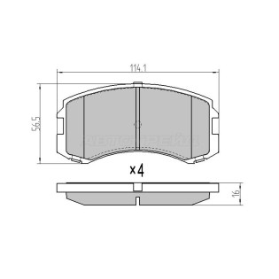 Колодки тормозные перед MMC LANCER CEDIA SAT