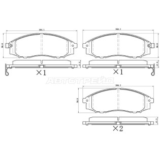 Колодки тормозные перед NISSAN NAVARA II/III 00-/PATHFINDER II/III 97-10/ NP300 08- SAT