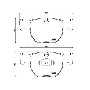 Колодки тормозные перед RANGE ROVER 02-06 BREMBO