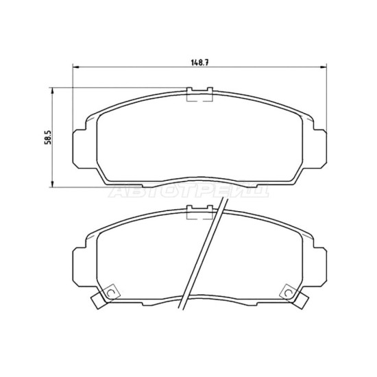 Колодки тормозные передн HONDA ACCORD CU 08-13 BREMBO