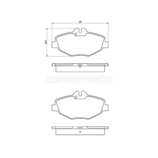 Колодки тормозные передн MERCEDES E200 W211 BREMBO