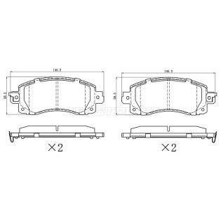 Колодки тормозные передние SUBARU IMPREZA 16-/XV 17- SAT