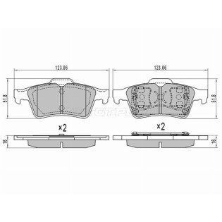 Колодки тормозные зад MAZDA 3 03-13/FORD FOCUS II/III/IV  04- SAT