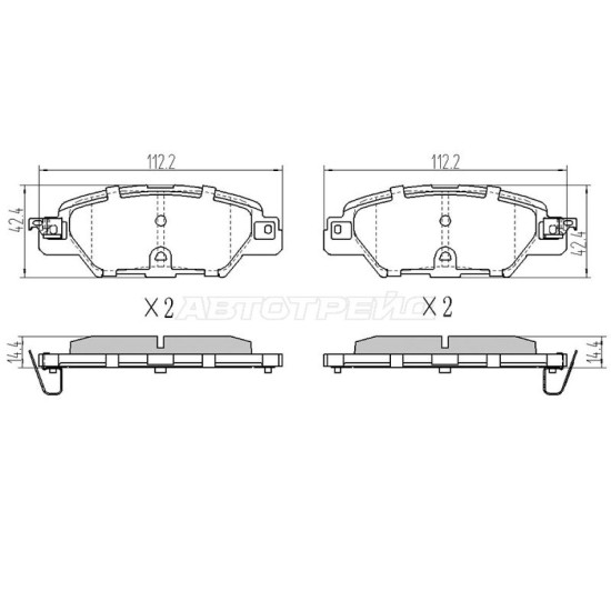 Колодки тормозные зад MAZDA CX5 15- SAT