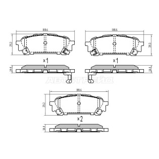 Колодки тормозные зад SUBARU FORESTER/IMPREZA SAT