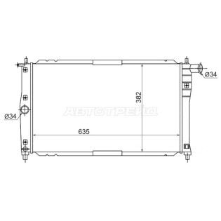 Радиатор Chevrolet Lanos 05-09 / Daewoo Lanos 97-08 / Sens 02-07 / ЗАЗ Ланос 08-16 HOSU