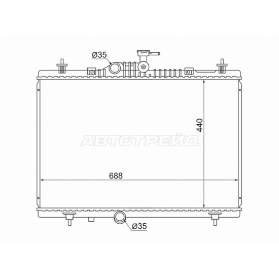 Радиатор RENAULT KOLEOS 2008- SAT