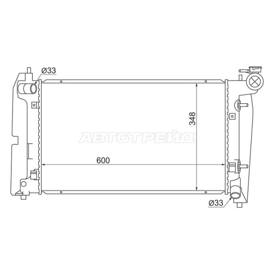 Радиатор TOYOTA COROLLA E120/E130 1.4/1.6/1.8 00-07 SAT