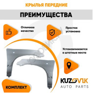 Крылья передние для Нива Шевроле (2002-2009) комплект KUZOVIK