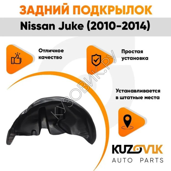 Подкрылок задний правый Nissan Juke (2010-2014) 2WD дорестайлинг KUZOVIK