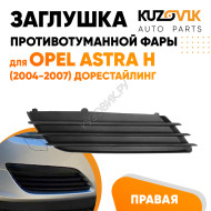 Заглушка противотуманной фары правая Opel Astra H (2004-2007) дорестайлинг UZOVIK