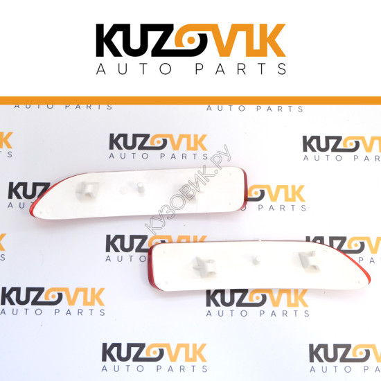 Катафоты отражатели заднего бампера комплект Renault Logan 1 (2010-2014) Лада Ларгус 2 шт. левый + правый KUZOVIK